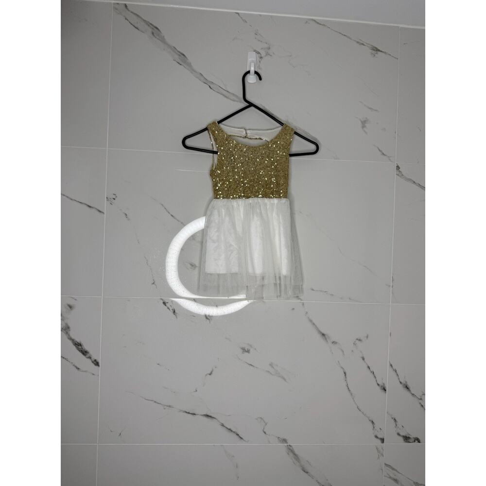 Toddler Girls Sequin Tutu Dress Princess Flower Girl Party Wedding Open Back